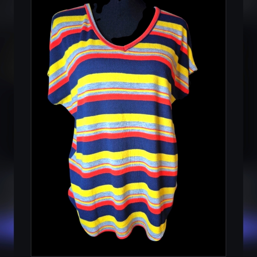 Gaze Multi Colored Striped Top- Size XL